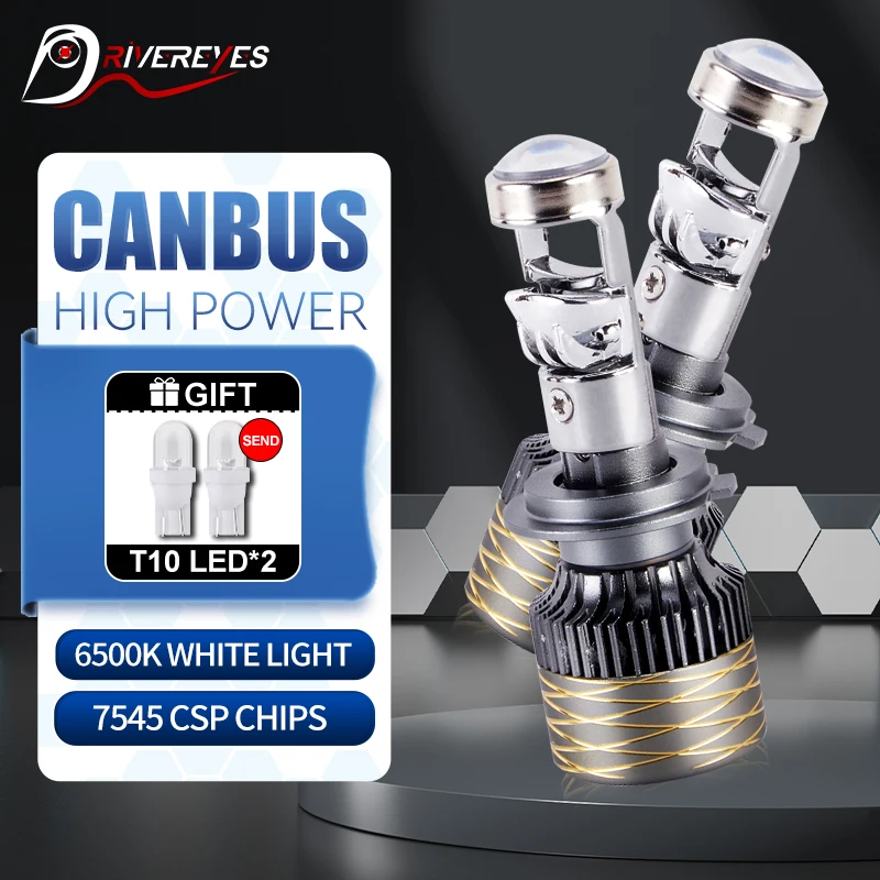 1000W H4 H7 H11 LED Mini Projector Lens Headlight H8 9005 9006 HB3 HB4 Automobles Canbus Bulb 1000000LM Hi/Lo Beam Spotlight LHD