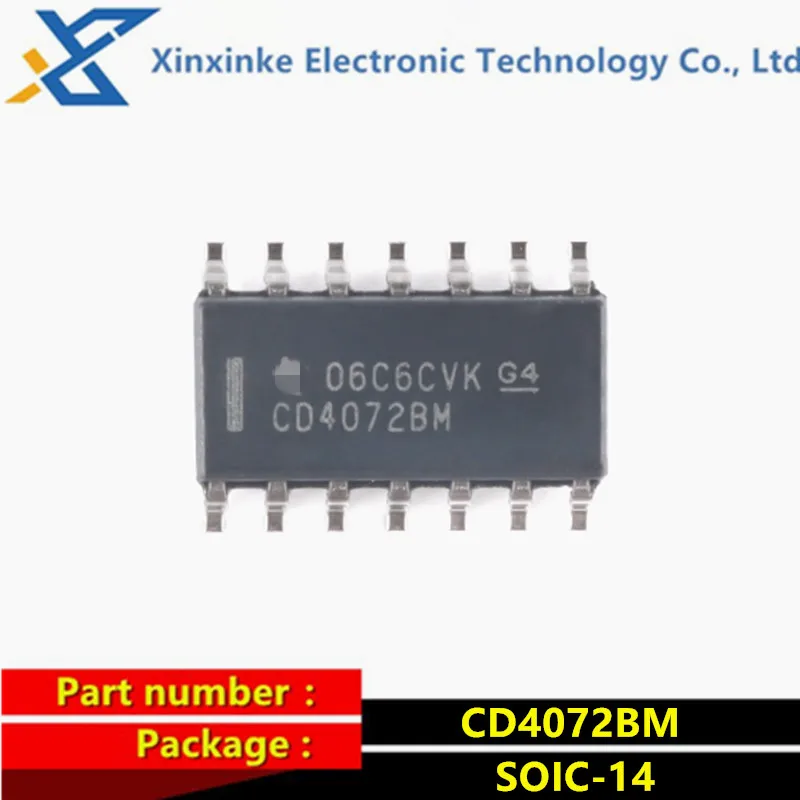 10PCS CD4072BM CD4072 SOIC-14 Single-Function Logic Gates CMOS Dual 4-Input OR Brand New Original