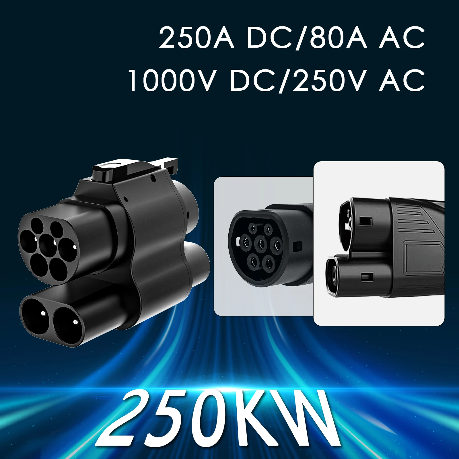 LONLINK CCS2 to CCS1 EV充電アダプター AC + DC CCS2 to CCS1 電気自動車充電器 急速EV充電アダプター VW用