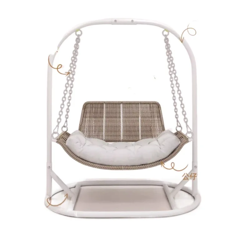 

Household Hanging Chair Adult Outdoor Garden Swinging Indoor Balcony Rocking Chair Lazy Chlorophytum Swing Double