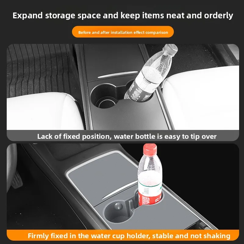 Suitable for the updated versionmodel3yTesla central console cup holder, door limiter, cup mat modification accessories