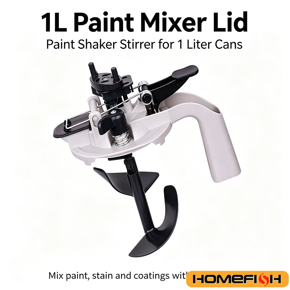 1L Paint Can Mixing Lid with Pour Spout  Mess-Free Stirrer Slurry Coating Cover Tool for Home Improvement
