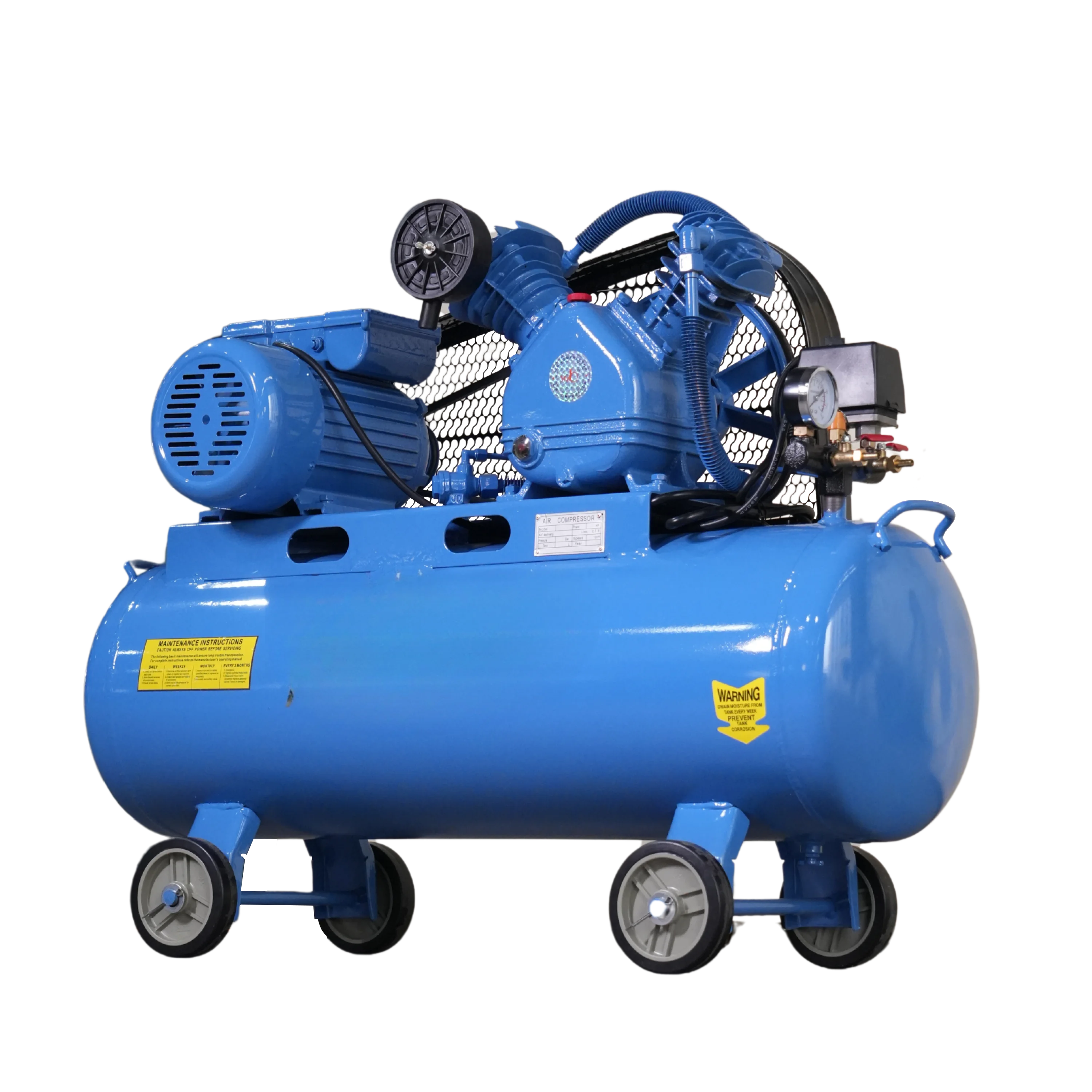 Belt Driven Air Compressor Industrial Air Compressor V-0.17/8-100L,2 Piston,3,Aluminium Wire Silent Screw