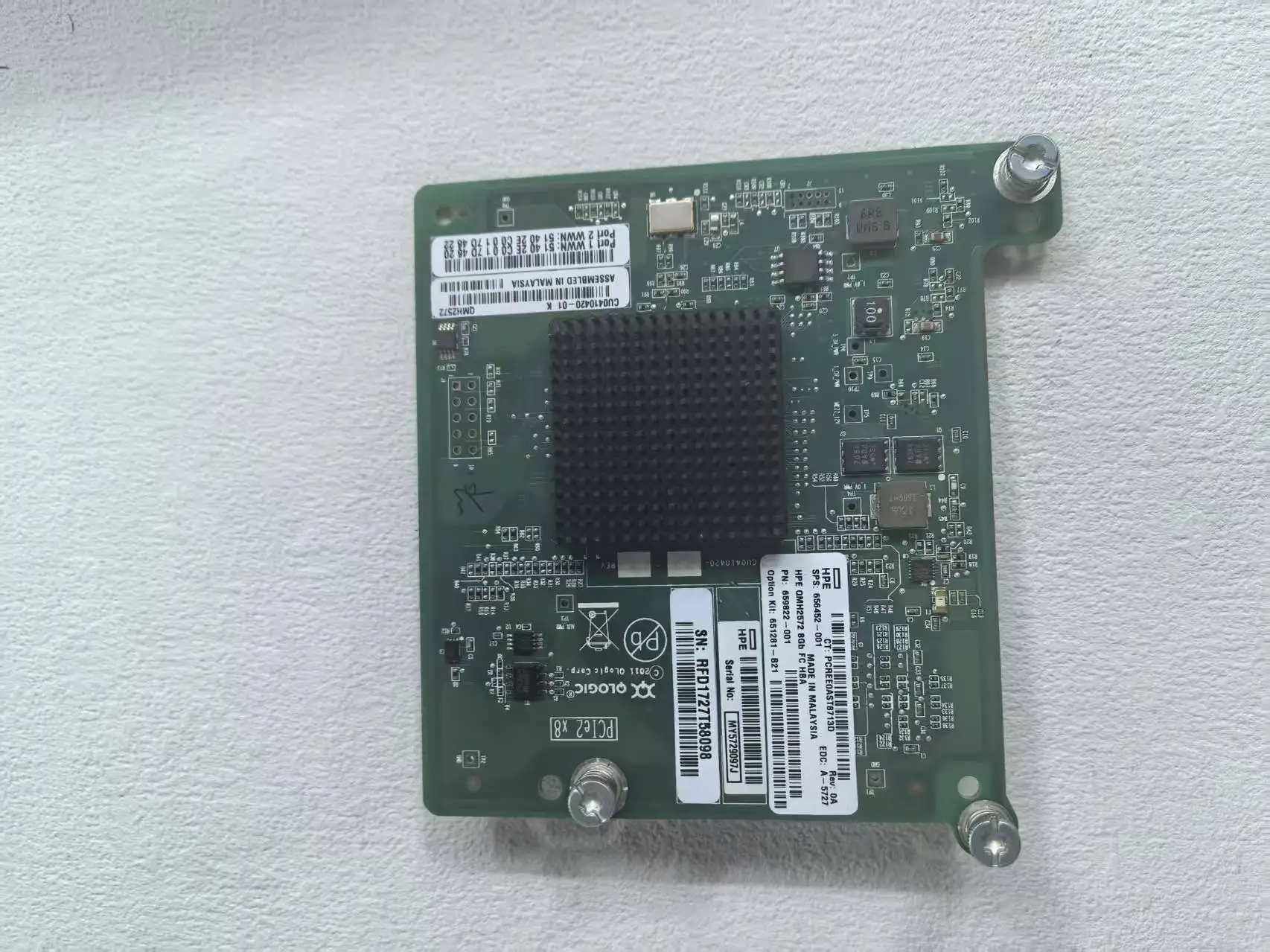 659822-001 Lpe1205A Dual Channel Fibre Channel 8Gb/S Pci Express 2.0 X4 Host Bus Adapter