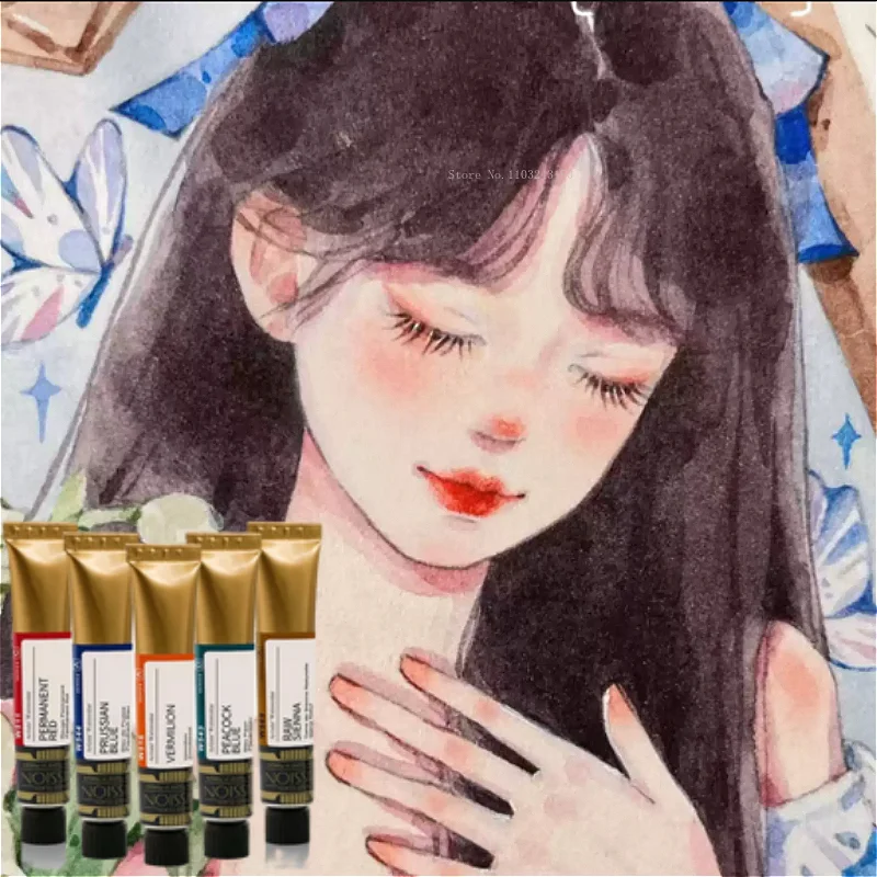MijELLO 7ML Gold-level-Watercolor Paints Art Student Doodle Painting Illustration Coloring Outdoor Sketching Portable Paints