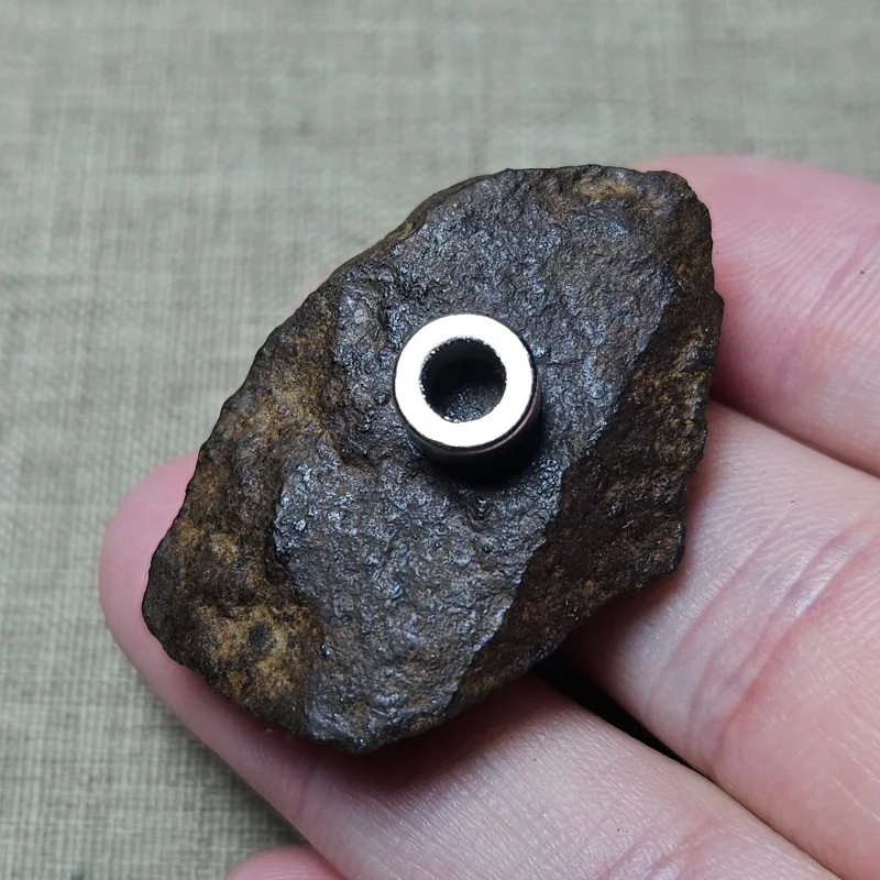 Natural Brown Textured Stone Unique Patterned Rock Ornament  Inspired Accessory for Collection Decoration