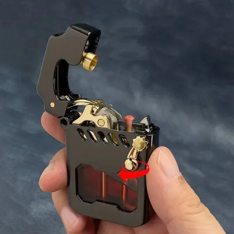 2024 New Zorro Kerosene Lighter Cyber Mecha Transparent Bin Rocker Cool Classic Torrens Tide Men Lighters Wholesale