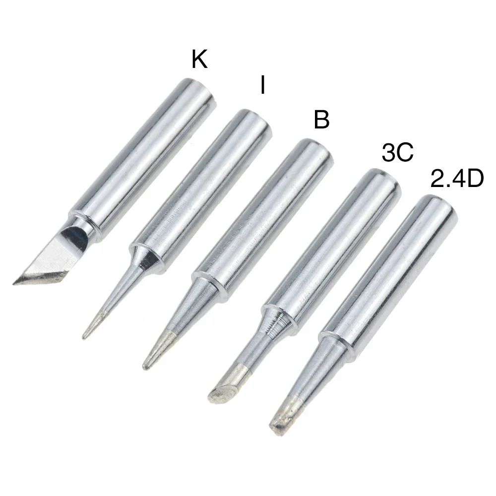 5 Stuks I + B + K + 2.4d + 3c Soldeerbout Koper 900M Soldeerbout Kop Set Binnen Hete Kale Koperen Elektrische Soldeerbout Tip