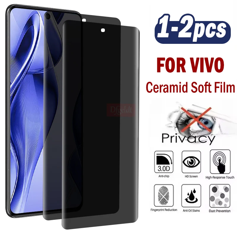 

Керамическая мягкая пленка для Vivo V50e V40e V30e, 1-2 шпионская защитная пленка для экрана для V50 V40 V30 V29 V27 Pro Lite, не стекло