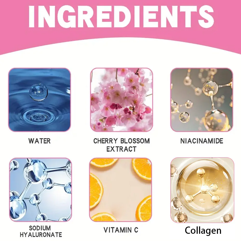 40/60ml Serum do twarzy z kwiatem wiśni Sakura, przeciwzmarszczkowe, rozjaśniające, esencja do twarzy, rozjaśniająca, nawilżająca, do pielęgnacji suchej skóry