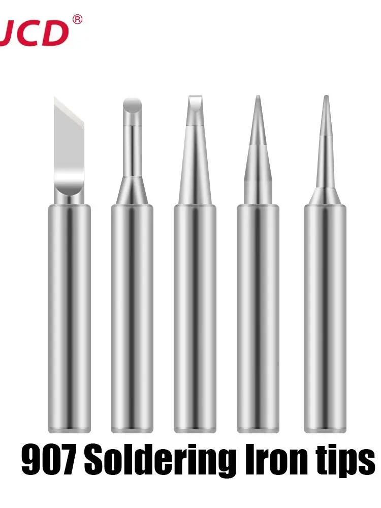 JCD 5 pièces/lot pointes de fer à souder KE50 3C D2.4 B1.0 I0.8 900M tête de fer à souder électrique en cuivre noir argent pour 908S 908 8898