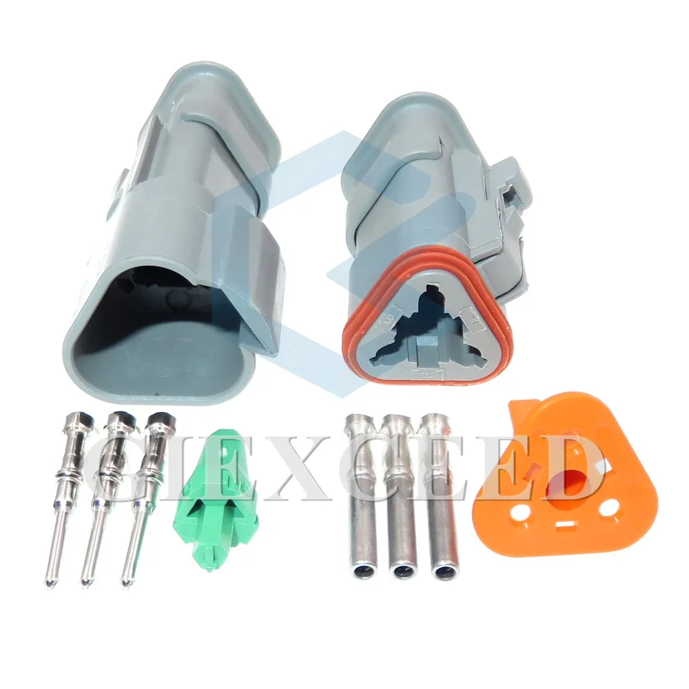 

3-контактный разъем переменного тока в сборе для автомобиля, «мама-папа», DT04-3P-E008, серия 1,6, DT04-3S-E008, герметичная насадка для автонасоса, грузовика