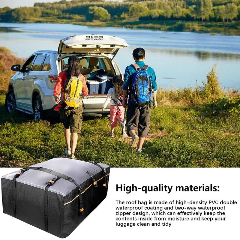 Rooftop Cargo Carrier Bag Pickup Truck Roof Bag Weatherproof Waterproof Rooftop Cargo Carrier For Journey Travel For Cars Van