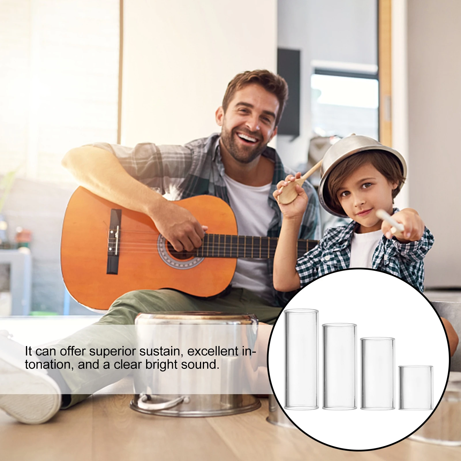 

Guitar Slide Finger Cover High Quality Smooth Portable Guitar Accessories For Players Easy To Use Environmentally Friendly