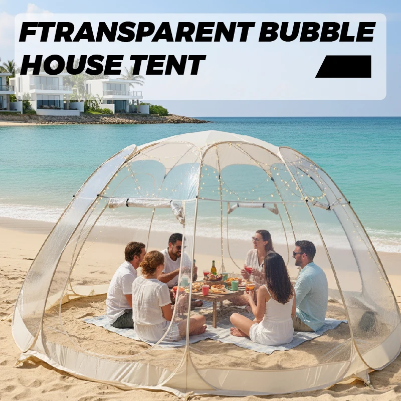 4 Person Clear Bubble House Tent Instant Pop Up Transparent PVC Shelter Garden Patio Camping Outdoor Party Photo Booth