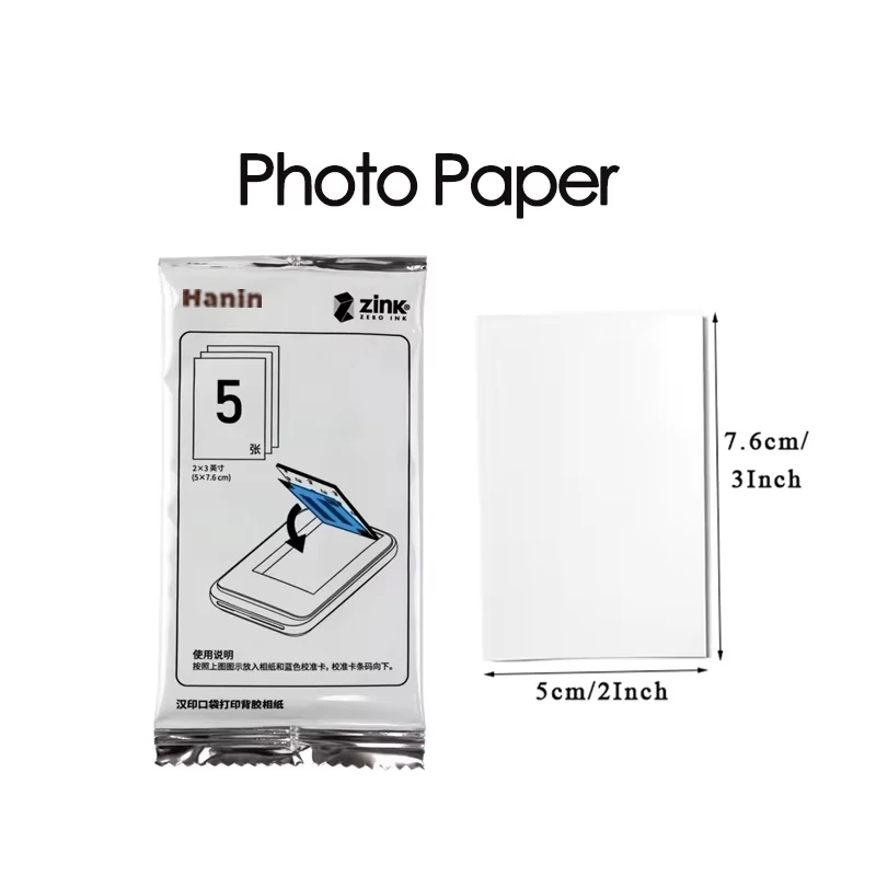 Photo Paper for HPRT MT53 or HPRT Z1 2x3 Inch Original Specific Photo Paper For Pocket Photo Printer MT53 and Z1