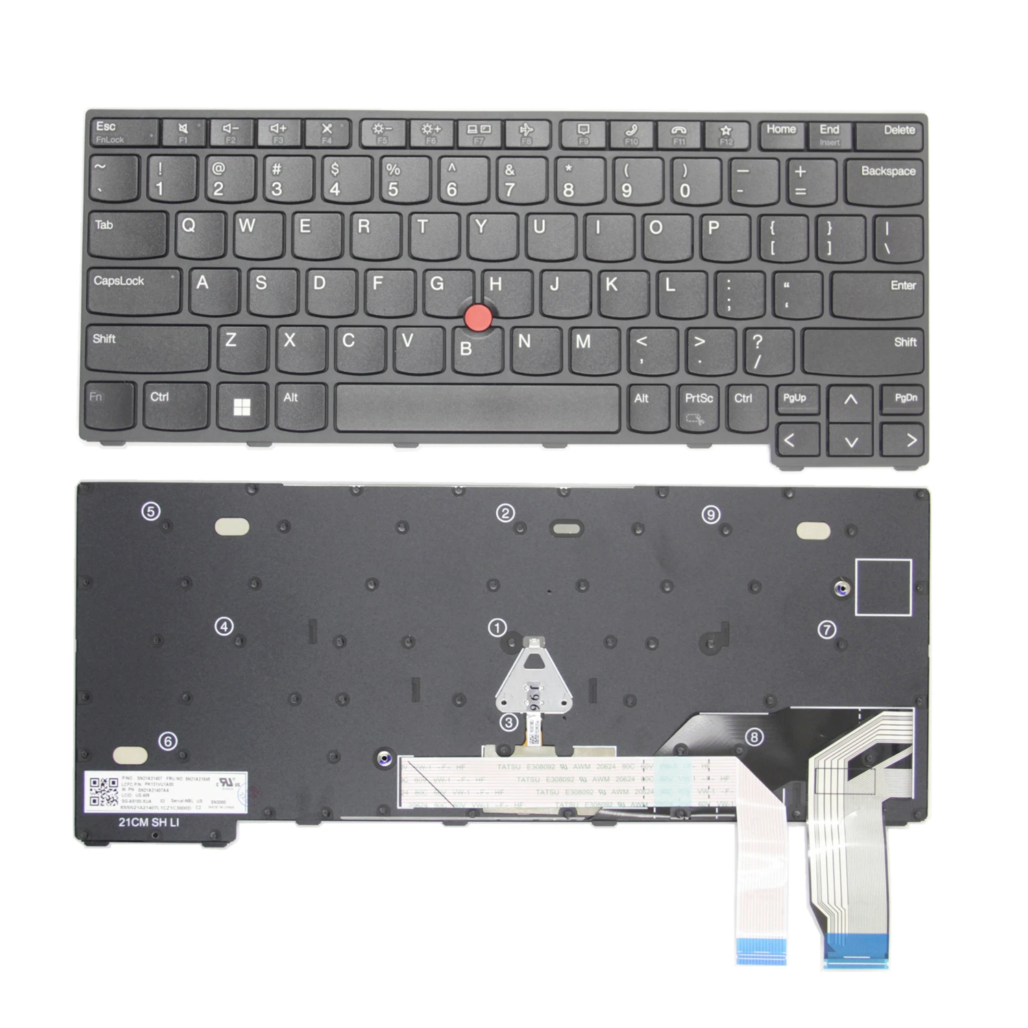 Imagem -03 - Lenovo-teclado para Notebook Original dos Eua 100 Novo Thinkpad Lenovo x1 Nano Gen1 x1 Nano Gen2 X13 Gen1 X13 Gen2