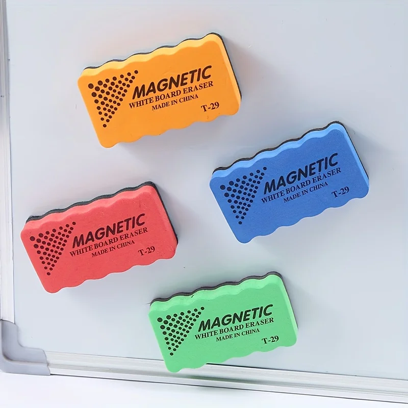 Random 1pc 4 Colors Magnetic Whiteboard Eraser Dry Erase Cleaner for White Board Office School Classroom Teaching Supplies
