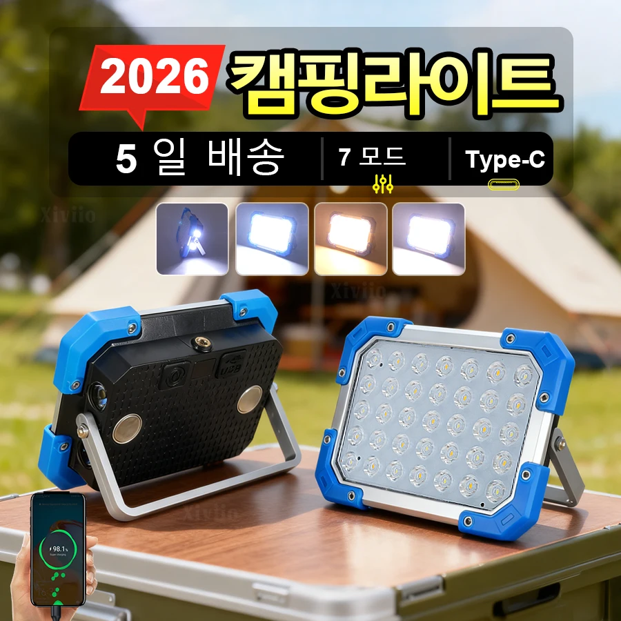 LED Camping Tent Light Rechargeable Searchlight High Power Outdoor Emergency Lighting Waterproof Portable Hanging Night Lamps
