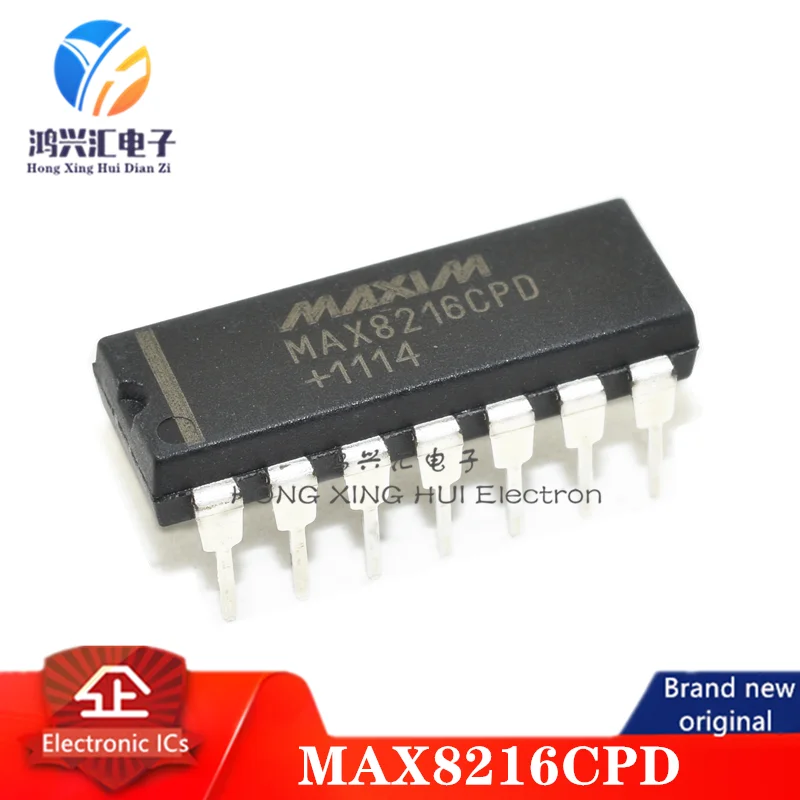 New/Original MAX8216CPD Processor Supervisor 4.579V/13.235V/-10.59V/-13.235V/-4.415V 5 Open Drain 14-Pin PDIP N Tube