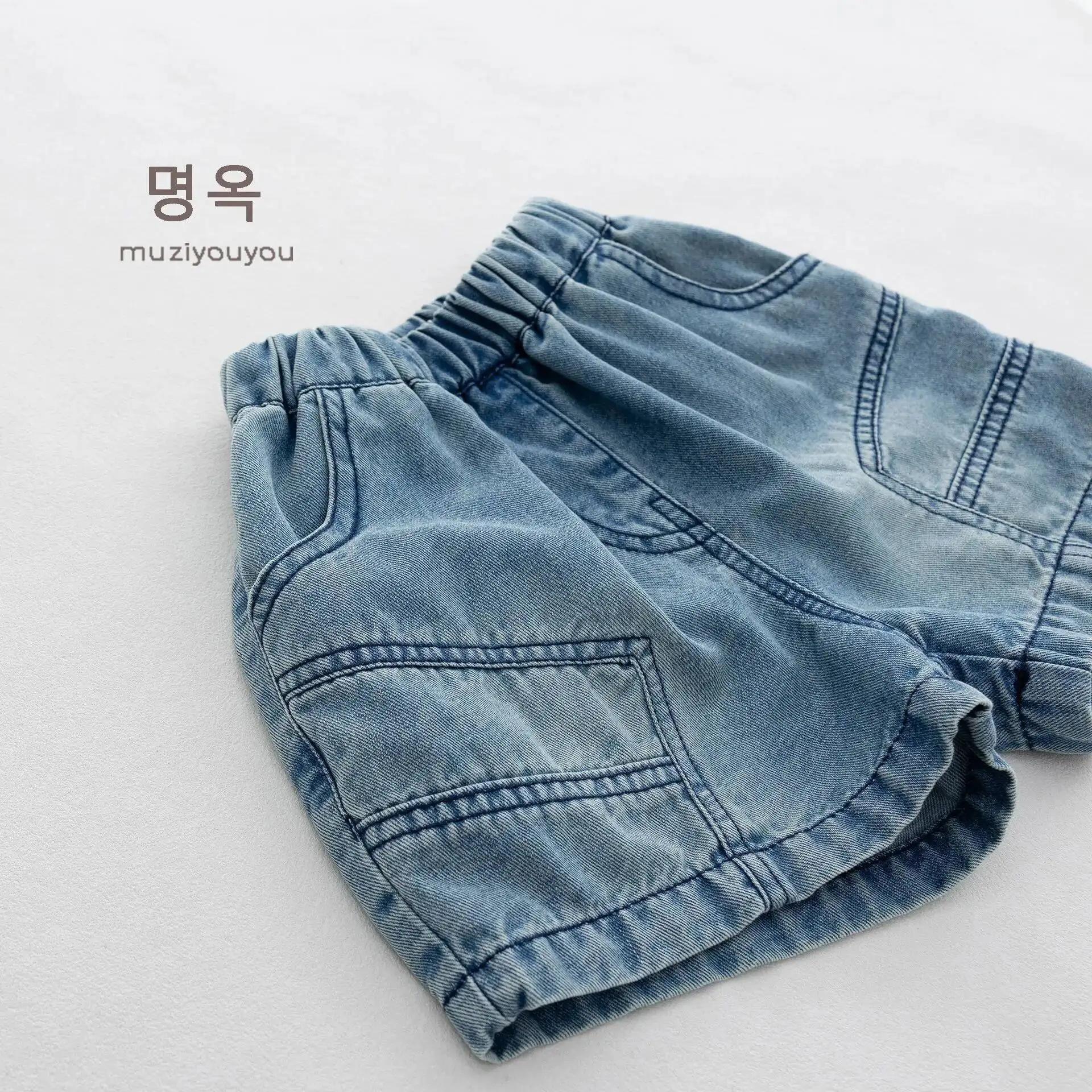 Frühling Sommer Kinder Denim-Shorts 1-8 Jahre Jungen Mädchen Patchwork Kurze Jeanshosen Koreanische Kleinkinder-Bekleidung Kinderkleidung – Detail 6