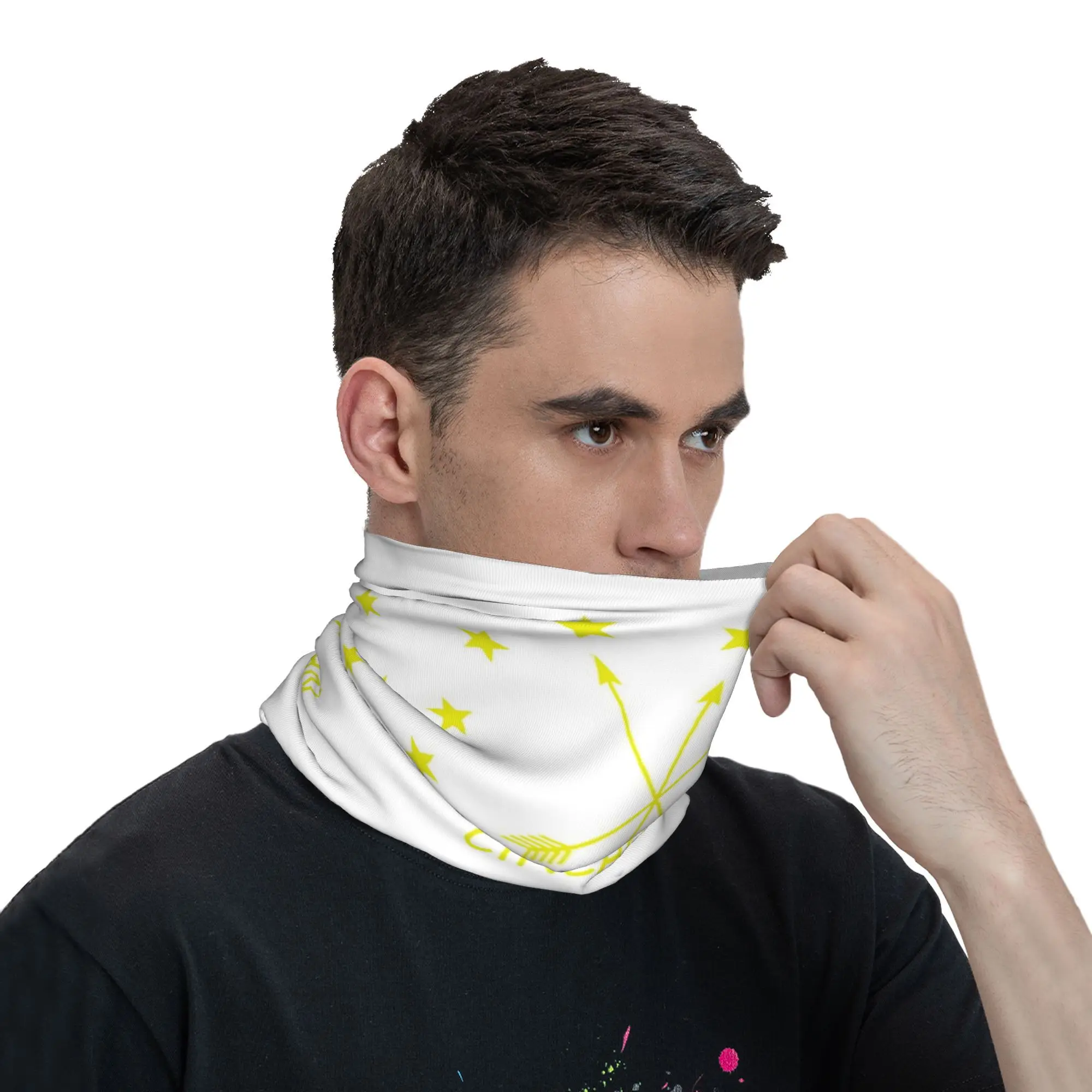 12 Bintang Sekitar 3 Panah Bendera Adygea Bandana Penutup Leher Syal Wajah Cetak Hiasan Kepala Hangat Bersepeda Uniseks Dewasa Dapat Dicuci