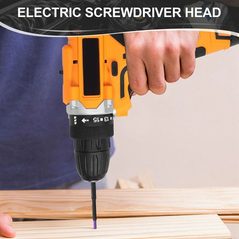 12PCS 25-150Mm Magnetic Impact Bit Anti-Slip Screwdriver Bit Set For Power Drilling