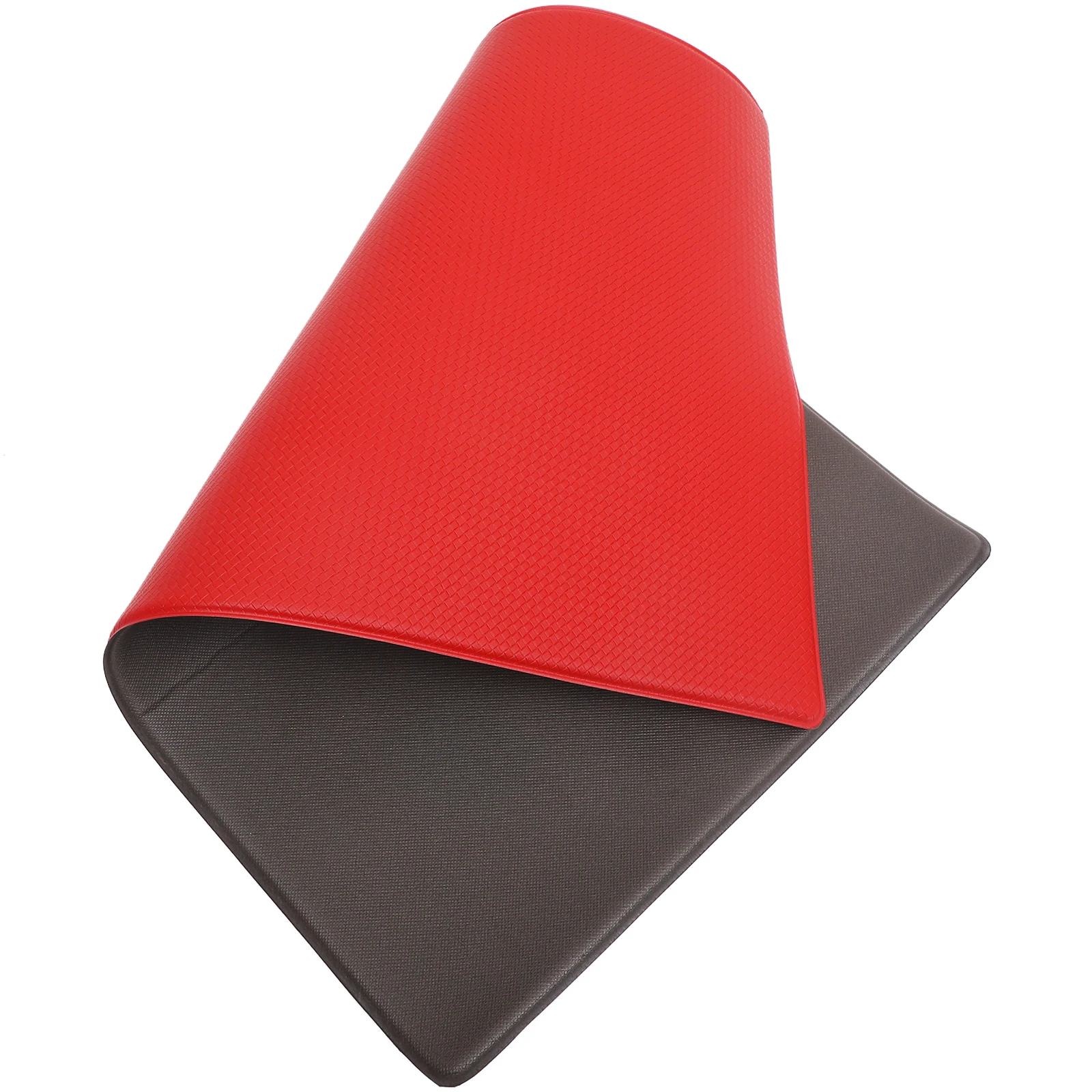 

PVC Anti skid Kitchen Mat 45x75cm 8mm Thick Red Nonslip Water Resistant Rug for Kitchen Dining Room Floor Mats Carpet Decor