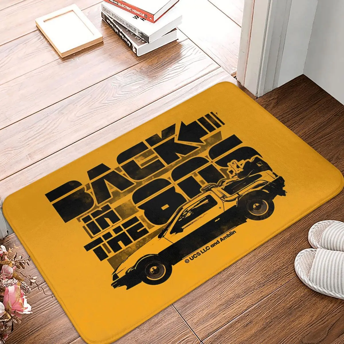 Movie Back To The Future Bathroom Mat Back In The 80s Doormat Living Room Carpet Outdoor Rug Home Decor