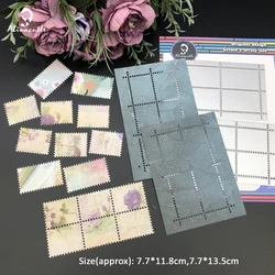 Alinacutle Metal Cutting Die Cut 2pc Postage Stamp Shaped Set Scrapbooking Paper Craft Album Handmade Card Template Die Cutting