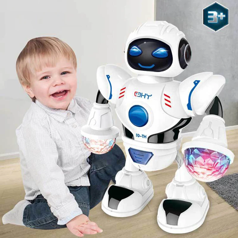 

Kids Electric Dancing Robot With LED Lights Music Children Educational Toys Fun Dazzling Dancing Robot Toys Kids Birthday Gift