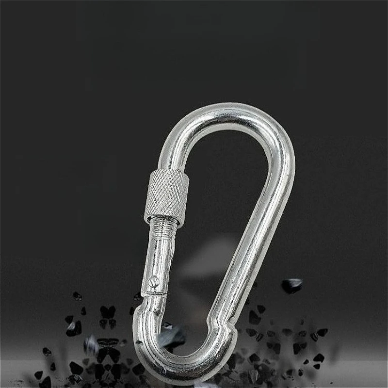 

2pcs Stainless Steel Lock Climbing Buckle Buckle Carabiner Quick Link Lock Ring Hook Snap Shackle Chain Fastener Hook Outdoor