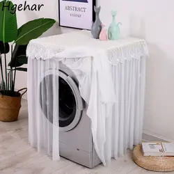 Lace Ruffles Automatic Washing Machine Cover Sunscreen Dust-proof Cases Household Cloth Dryer Roller Washer Protector Decoration