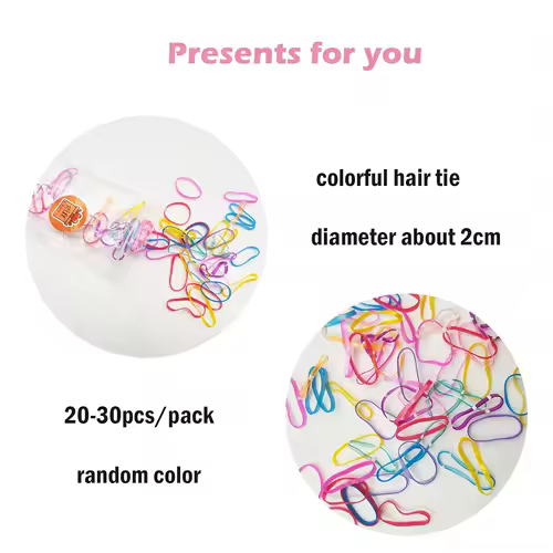 6pcs kids ponytail Hair Extensions Rainbow Color Hairpieces with  for KIds Girls-Great for Gifts, Holidays - Image 5