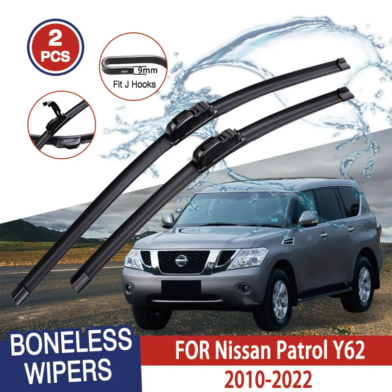 For Nissan Patrol Y62  2010-2022 Car Wiper U-type Soft Rubber Boneless Wiper HD Quiet Durable Automotive Wiper 24