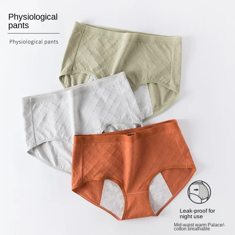 Bragas sanitarias antibacterianas para mujer, pantalones de algodón para prevención de fugas, período Menstrual fisiológico, talla grande, nuevas