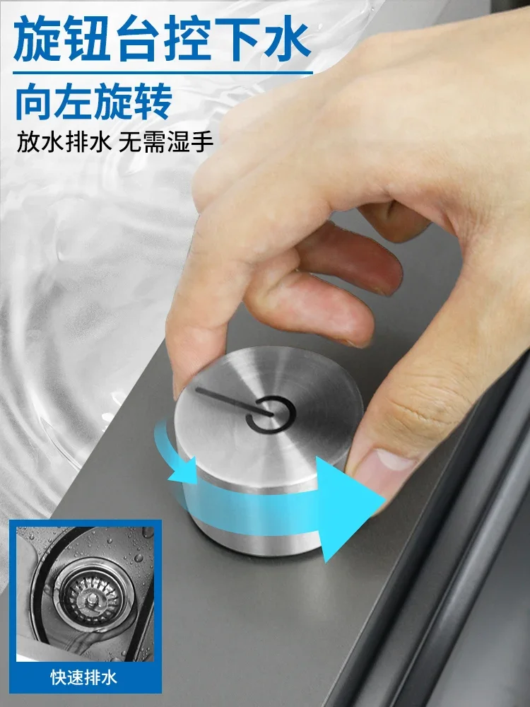 Lavello Lavabo per verdure Rubinetto a cascata Grande vasca per pulire tazze per lavello singolo