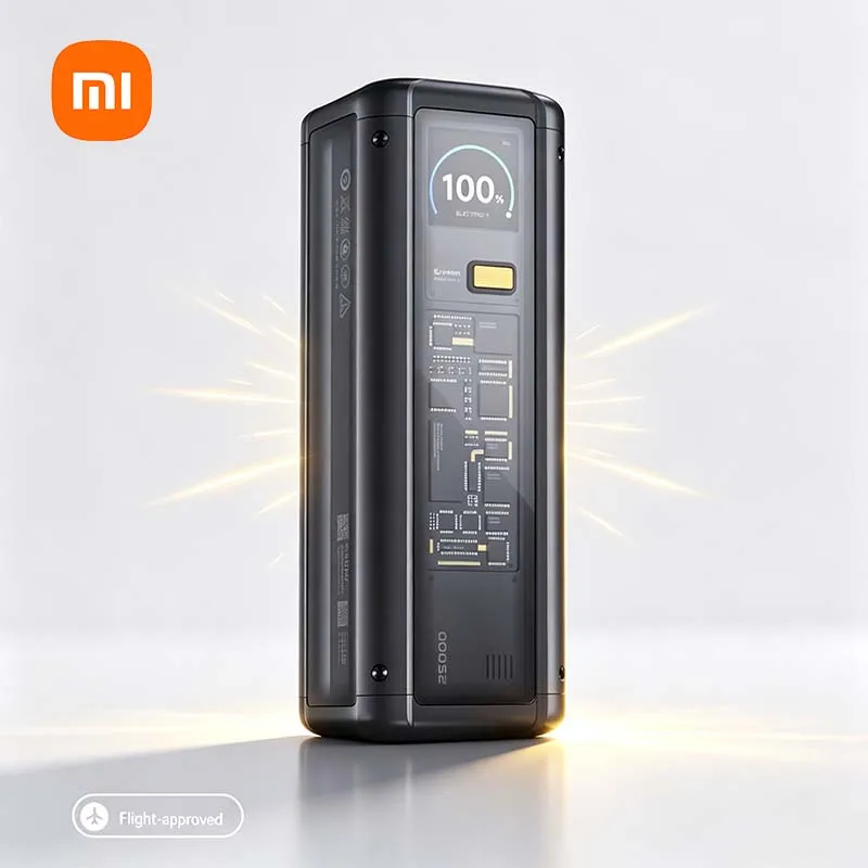 Xiaomi 25000mAh Power Bank 212W USB‑C Two‑Way Fast Charging Portable External Battery 9‑Layer Safety Protection  Digital Display