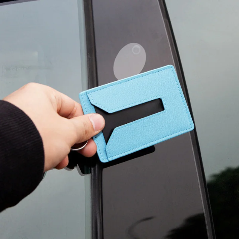 

2pcs for 17-23 Tesla Refreshed Model Y Key Card Case Leather Card Hook Key Holder Protective Case