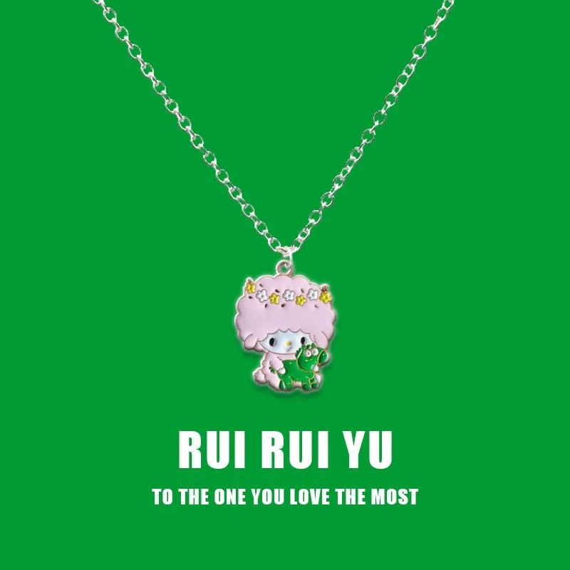 Sanrio Pompompurin Pochacco Necklace Anime Figures Cartoon Alloyed Necklace Q Figural Anime Merchandise Decoration Birthday Gift