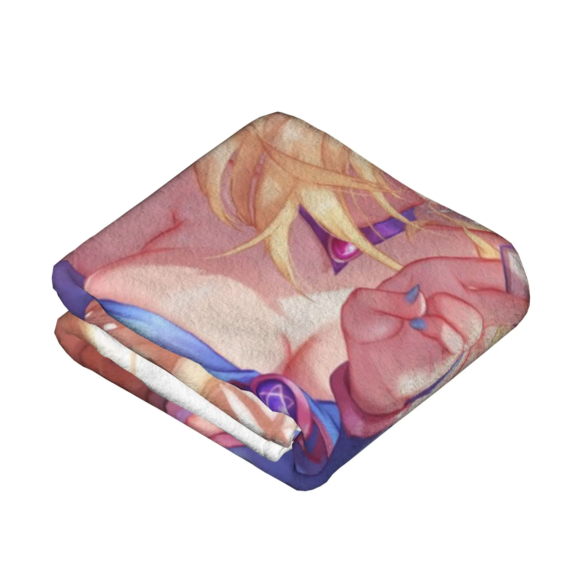 Cute Dark Magician Blankets Yu-Gi-Oh Anime Fleece Funny Soft Throw Blankets for Home Decoration