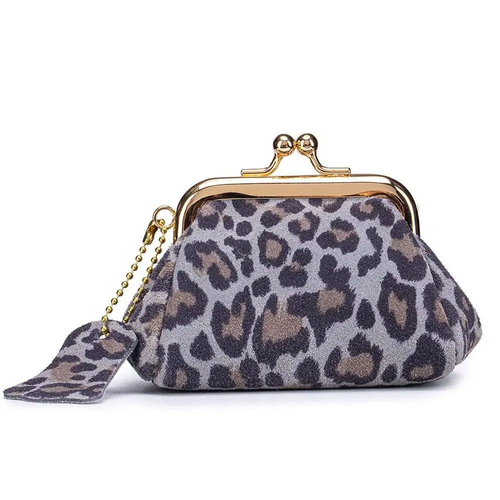 High Quality Leather Coin Purse Leopard Pattern Multifunctional Headphones Organizer Mini Portable Storage Bag