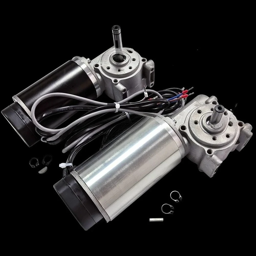 DC 24V 60W 100W High Torque Worm Gear Motor Intelligent Encoder Electric Door Motor for Hotels Automatic Door 220/250RPM