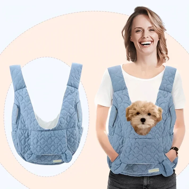 Doppelschulter-Haustiertragetasche Extra Große Kapazität Brust-Rucksack für Hunde und Katzen Outdoor-Tasche Wasserdichte und Tragbare Haustiertasche