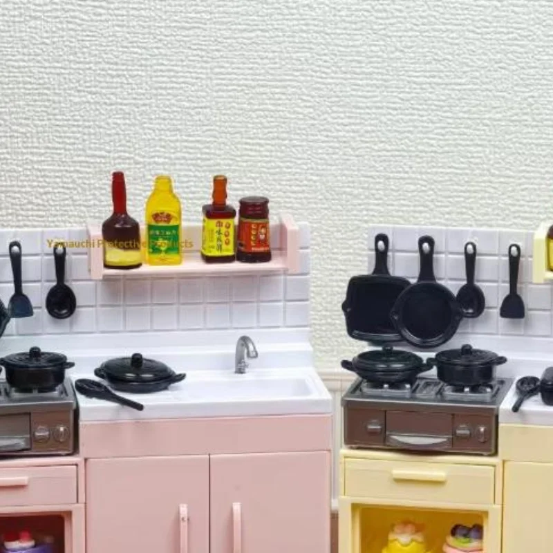 

1 Set Mini Model Stove Kitchen Simulation Toy Realistic Dollhouse Play for Kids Home Scene