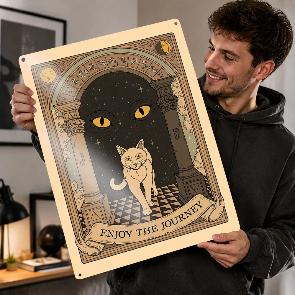 Enjoy The Journey Aluminum Poster Customized Metal Sign Literary Inspiration Wall Art Perfect For Training Rooms Or Classrooms