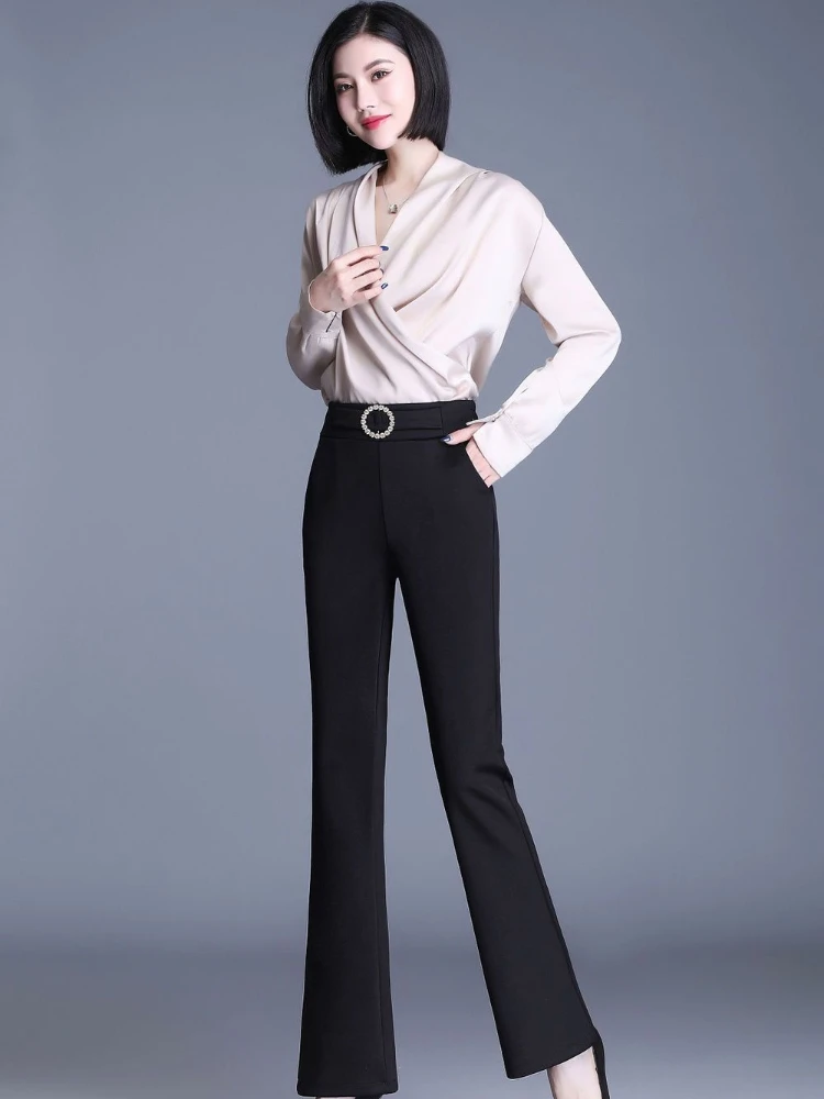 女性のズボン流体 Y2k ストリートスラックス原宿トレンド 2025 Xxl ヴィンテージクラシック韓国ファッション G カジュアル女性のパンツフレア