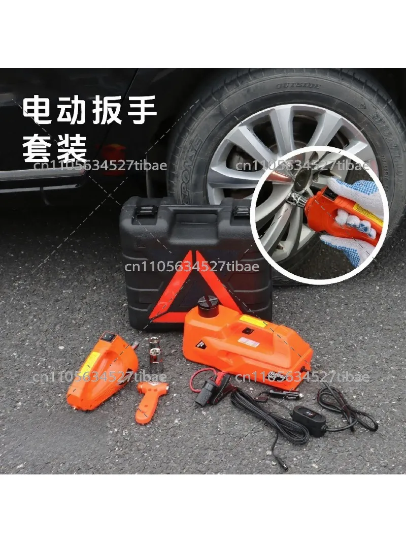 5 Ton 4 in 1 Electric Hydraulic Car Floor Jack 12V with Inflator Pump LED Light for Truck Tire Repair