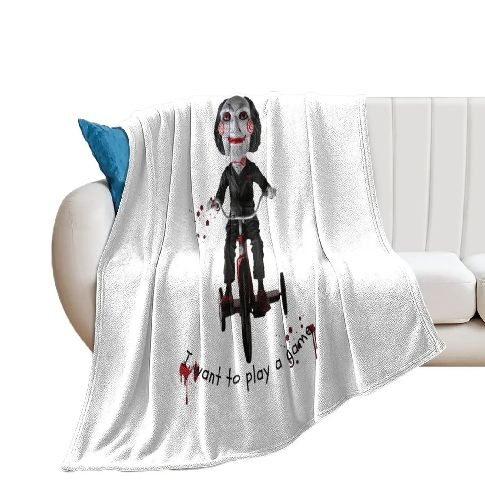 SAW - Jigsaw - I want to play a game Throw Blanket Thermals For Travel Hair Blankets