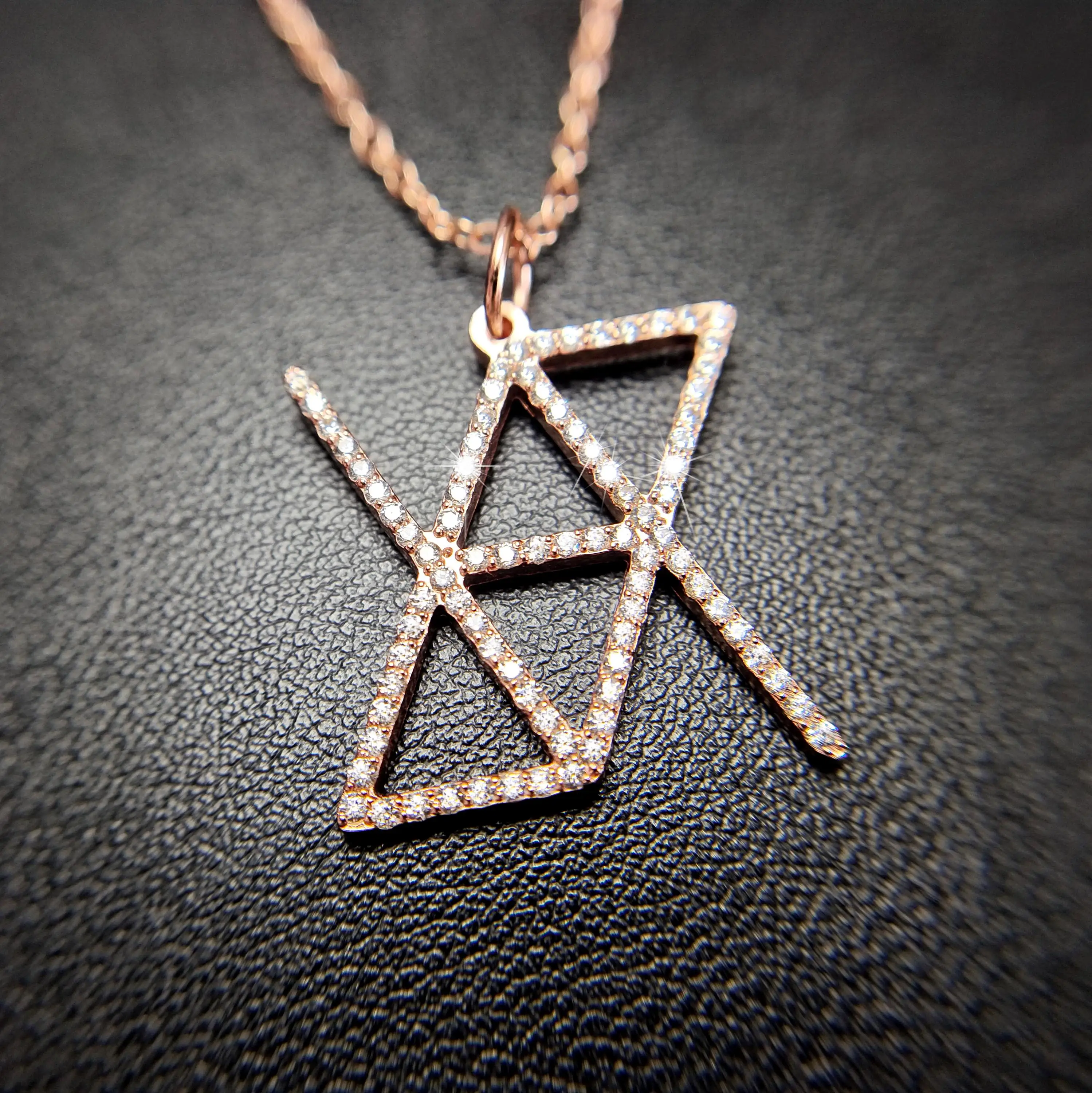 2025 New Diamond-Studded Letter Design Name Necklace, Geometric Stainless Steel DIY English Valentine's Day Gift